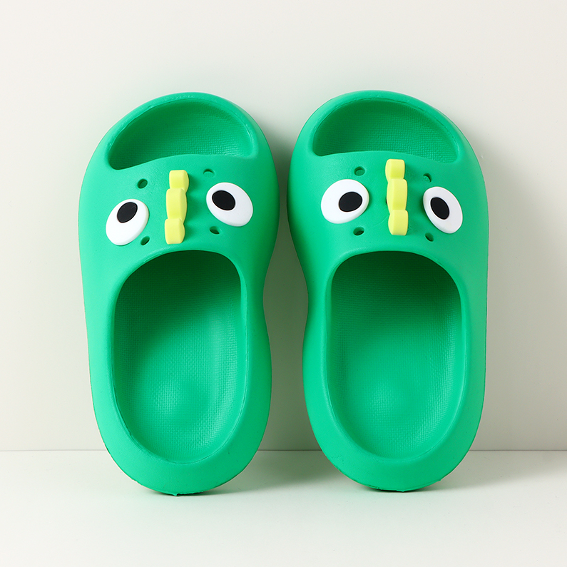 Funny Series Q-Elastic soft children's slippers (green 190mm