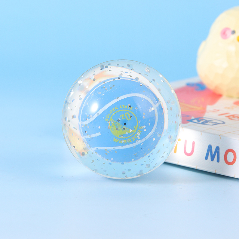 Double glitter bouncy ball