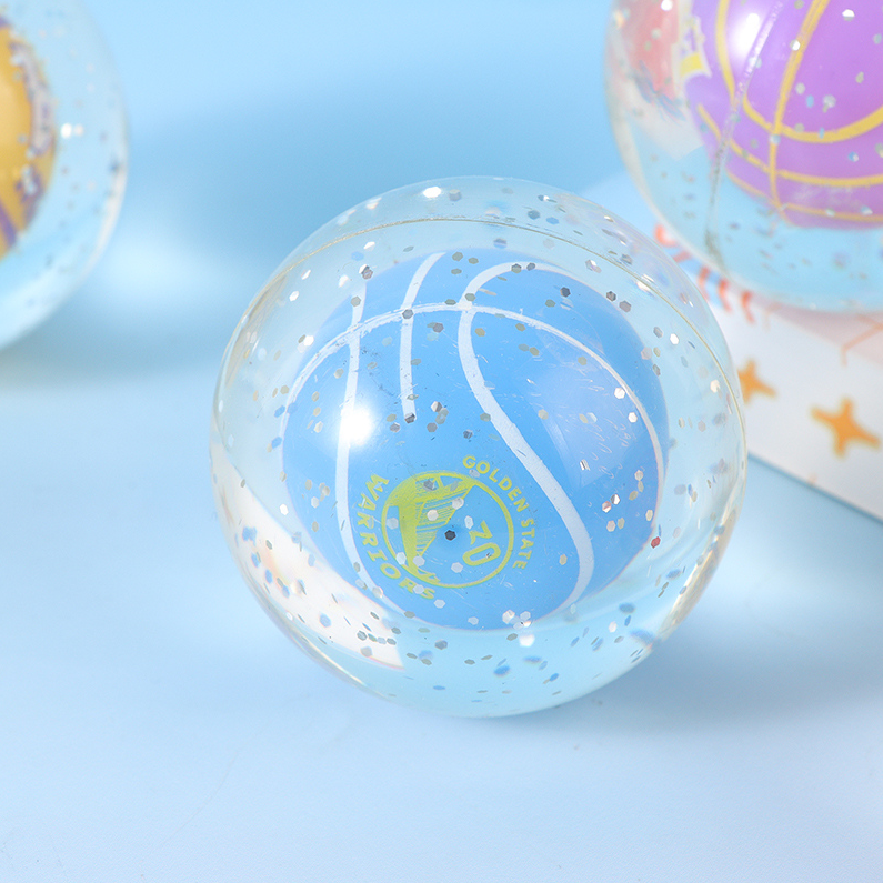 Double glitter bouncy ball