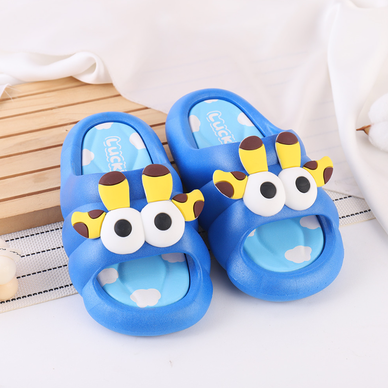 Soft yellow and blue cute children's slippers 200mm (mixed)