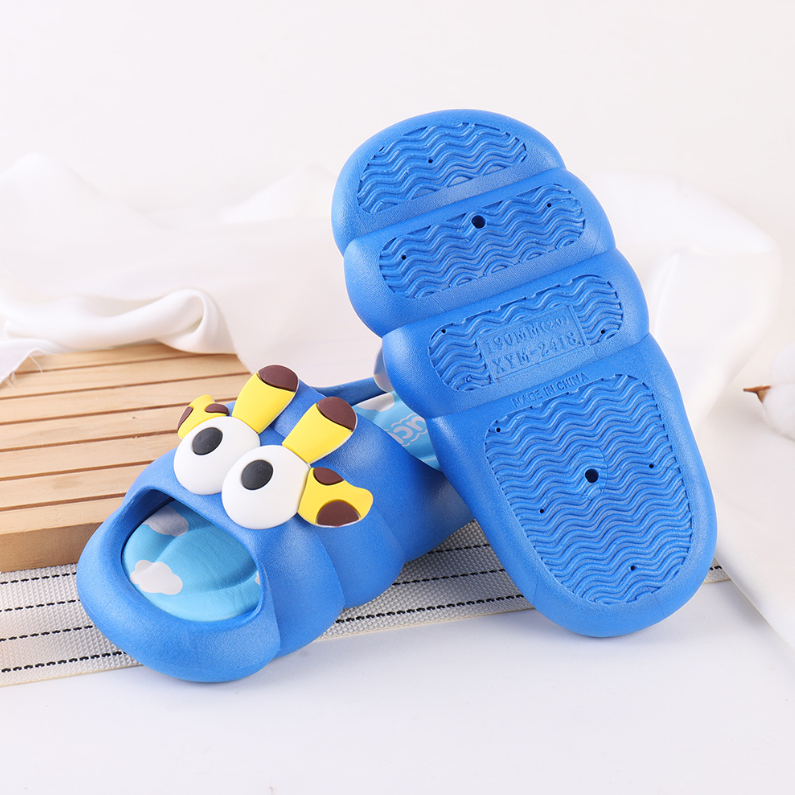 Soft yellow and blue cute children's slippers 180mm (mixed)