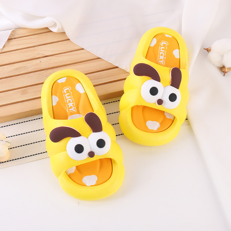 Soft yellow and blue cute children's slippers 180mm (mixed)