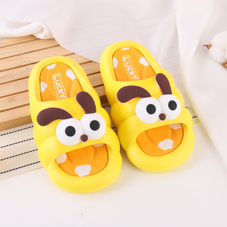 Soft yellow and blue cute children's slippers 180mm (mixed)