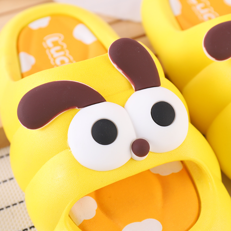 Soft yellow and blue cute children's slippers 180mm (mixed)