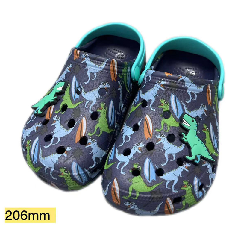 Fun cartoon printed Crocs for kids 206mm (blue)