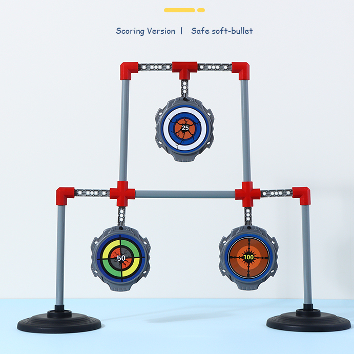 Rotary Revolver Soft Bullet Gun Toy (2-in-1 Three Targets)