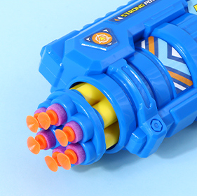 Rotary Revolver Soft Bullet Gun Toy (2-in-1 Three Targets)