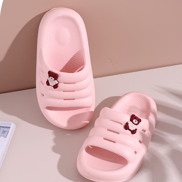 Cartoon series Q Soft Kids' Slippers (pink 26-27)
