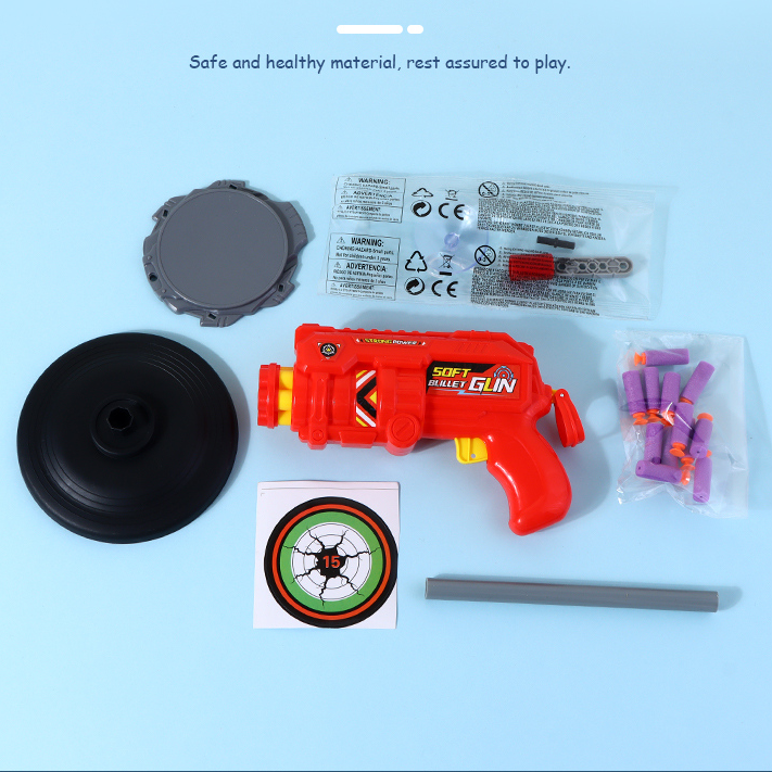 Rotary Revolver Soft Bullet Gun Toy (2-in-1 Single Target)