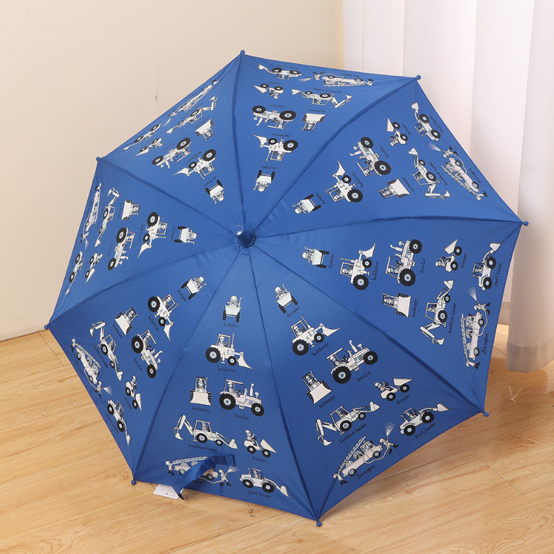 Children's fun car car discoloration children's umbrella (da