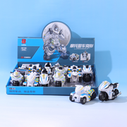 Motorcycle police car deformation