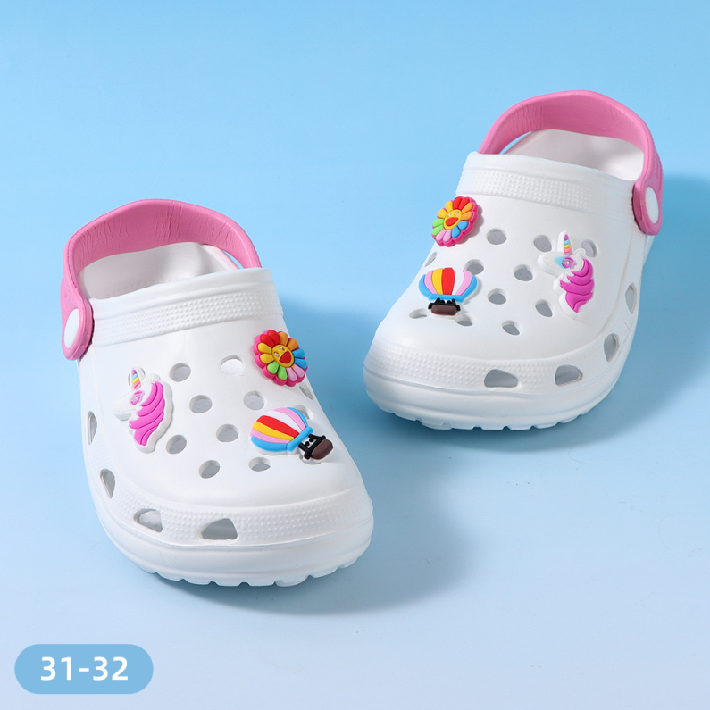 Classic fashion children Crocs Size 31-32 (White)