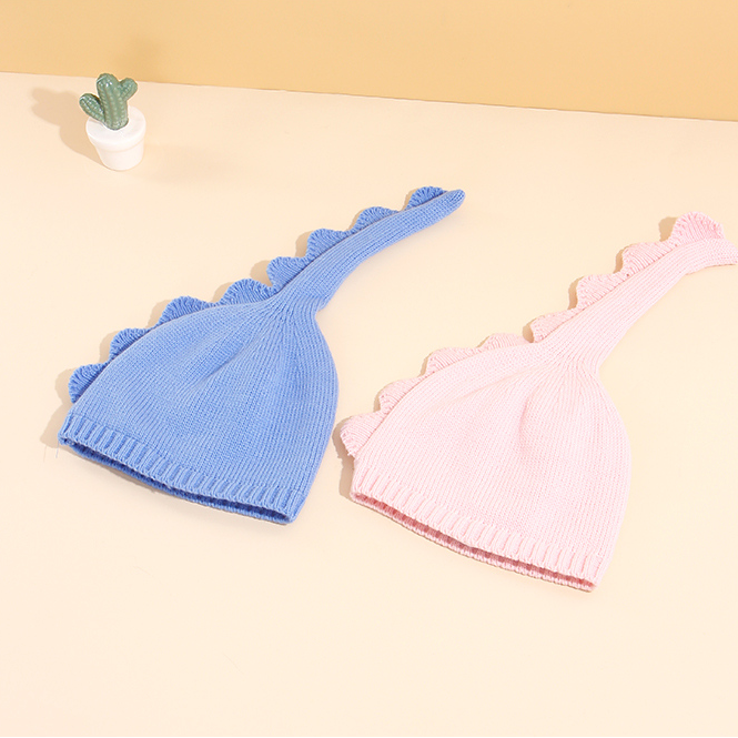 Baby Dinosaur Tail Knitted hat for kids (Mixed colors)