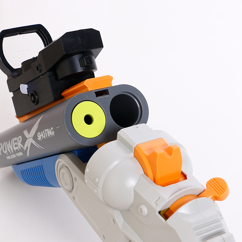 Double-barreled soft-shell gun