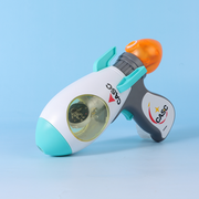 Acousto-optic electric gun for space projection