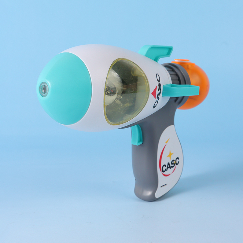 Acousto-optic electric gun for space projection