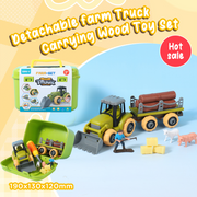 Detachable Farm Truck Carrying Wood Toy Set