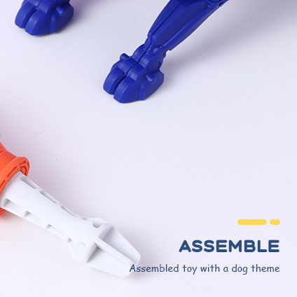Assembled Blue Shepherd Dog Toy