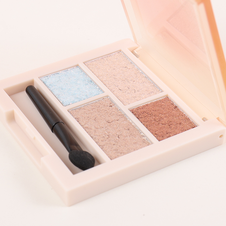 XIMIVOGUE Peach Pink Four-Color Eyeshadow 02# Vanilla Milk Foam
