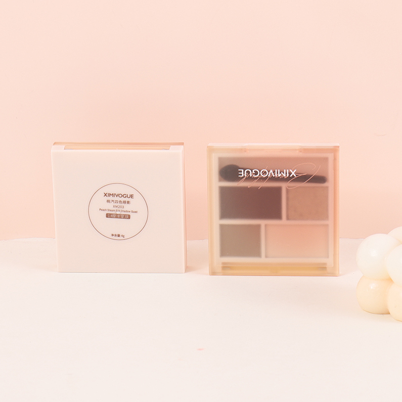 XIMIVOGUE Peach Pink Four-Color Eyeshadow 01# Mocha Latte