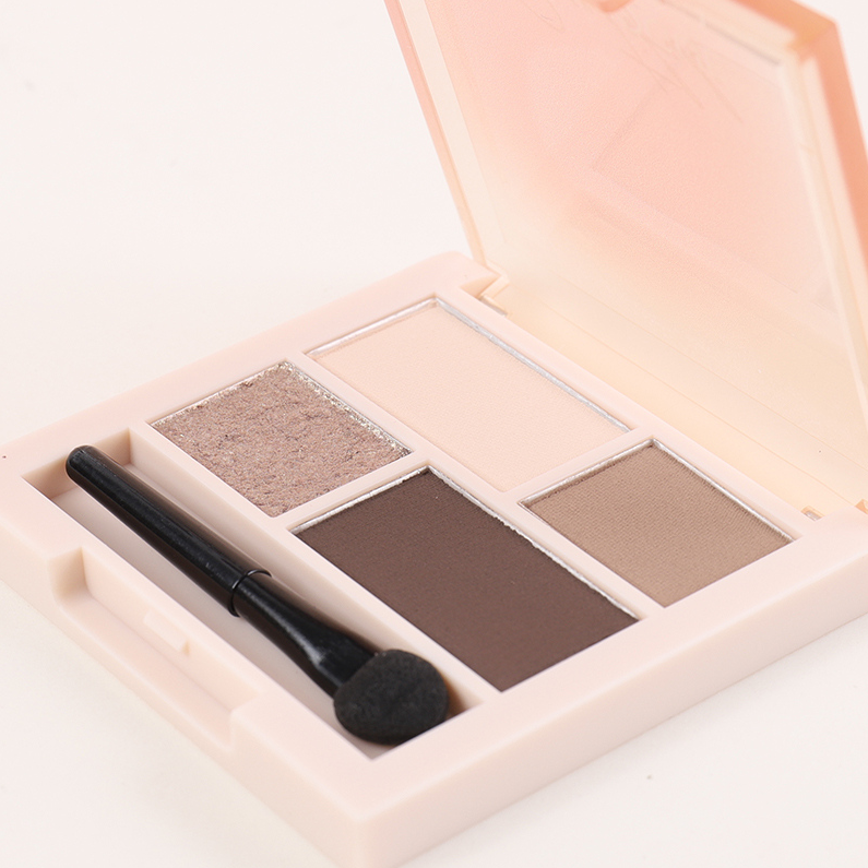 XIMIVOGUE Peach Pink Four-Color Eyeshadow 01# Mocha Latte