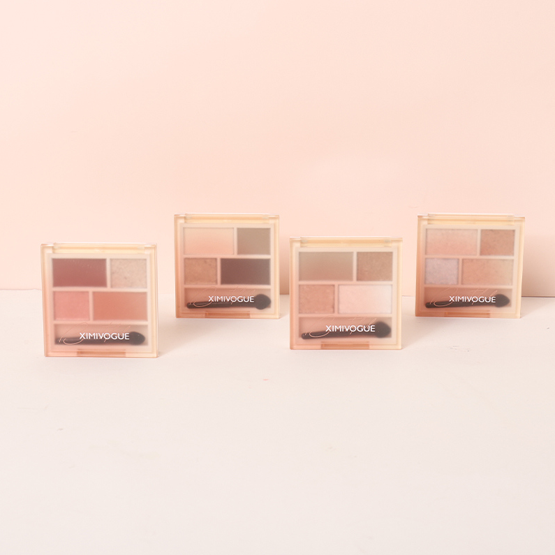 XIMIVOGUE Peach Pink Four-Color Eyeshadow 01# Mocha Latte