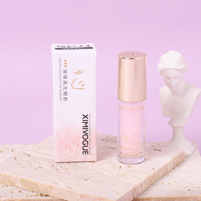 XIMIVOGUE Liquid High-Gloss Eyeshadow 01 Sweet Peach Cherry Blossom