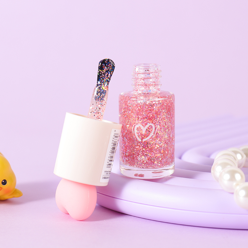 Flower Sweetheart Oily Nail Polish 09# Rose Sparkling
