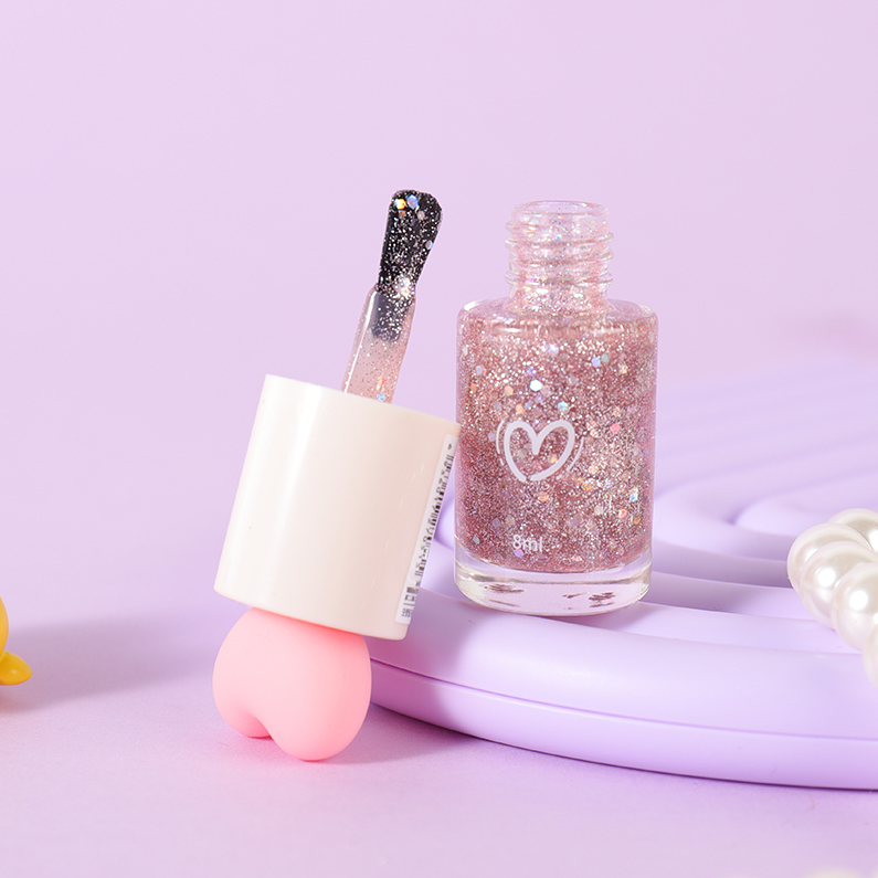 Flower Sweetheart Oily Nail Polish 07# Sunset Crystal