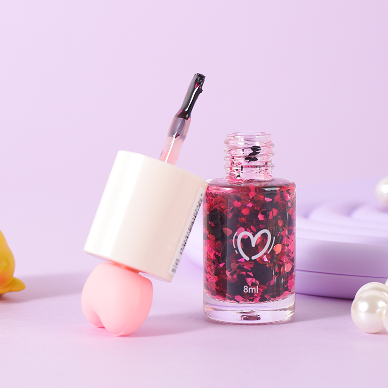 Flower Sweetheart Oil-based Nail Polish 06# Love Glitter