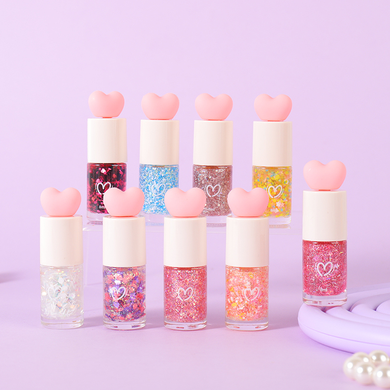 Flower Sweetheart Oil-based Nail Polish 06# Love Glitter