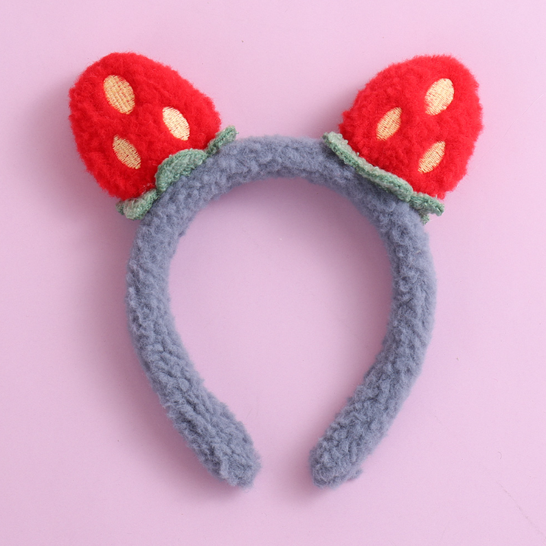 Strawberry Ears Plush Headband