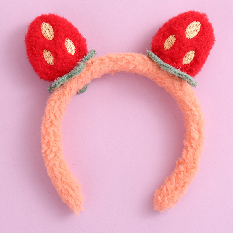 Strawberry Ears Plush Headband