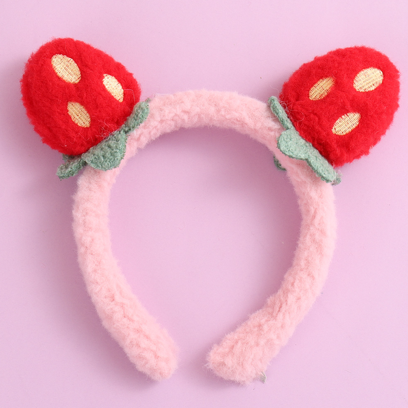 Strawberry Ears Plush Headband