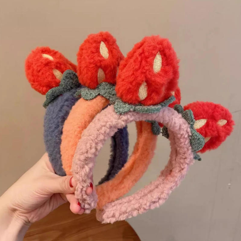 Strawberry Ears Plush Headband