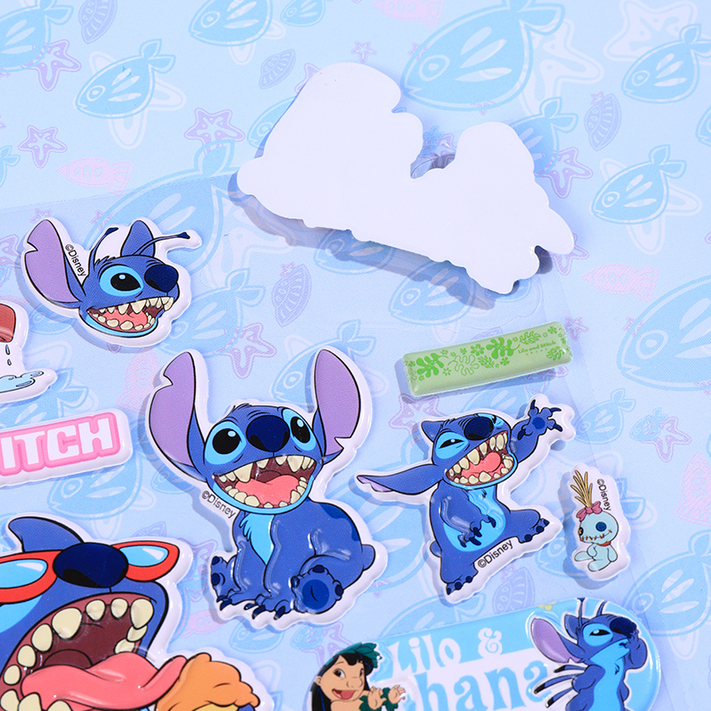 DIS-FR Genuine license Stitch series large foam sticker 1-2
