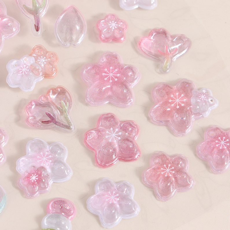 SL-BHH Cherry Blossom 3D Relief Sticker 01