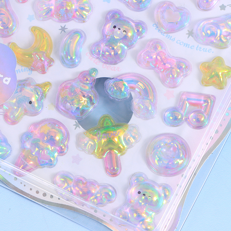 SL-BGG Rainbow Series 3D relief Stickers 1-6