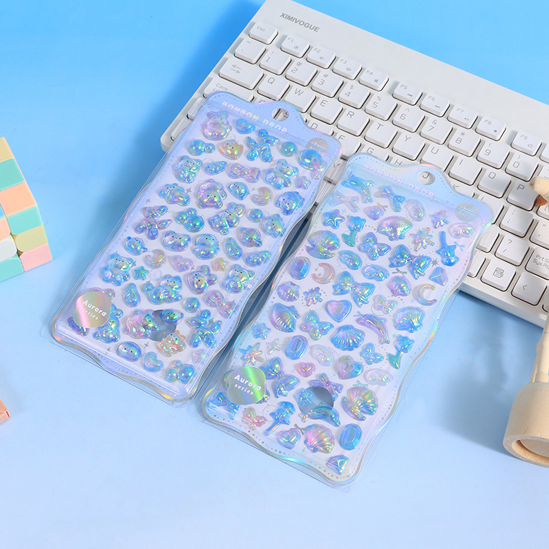 SL-BGG Rainbow Series 3D relief Stickers 1-6