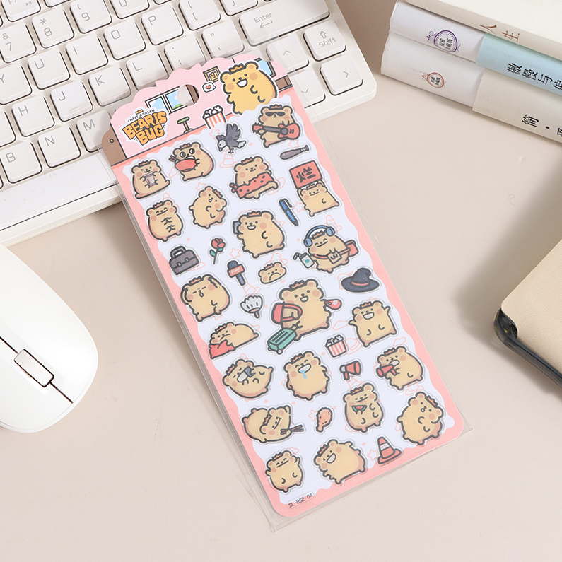 Officially authorized Bear Bug Crystal Stickers 1-4