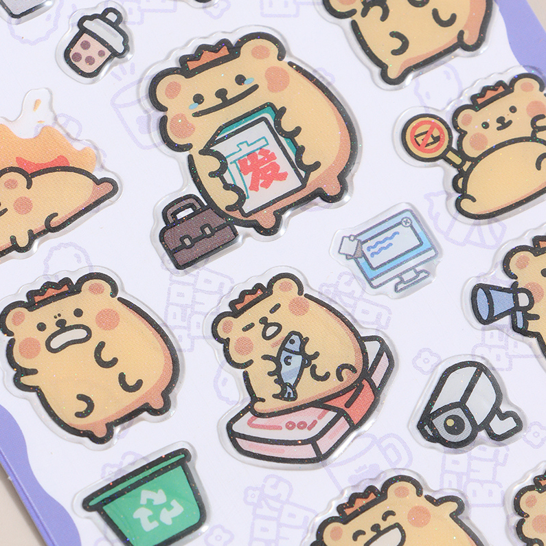 Officially authorized Bear Bug Crystal Stickers 1-4