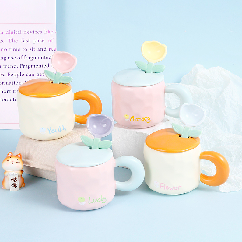 Small flower ceramic Cup (450mL)