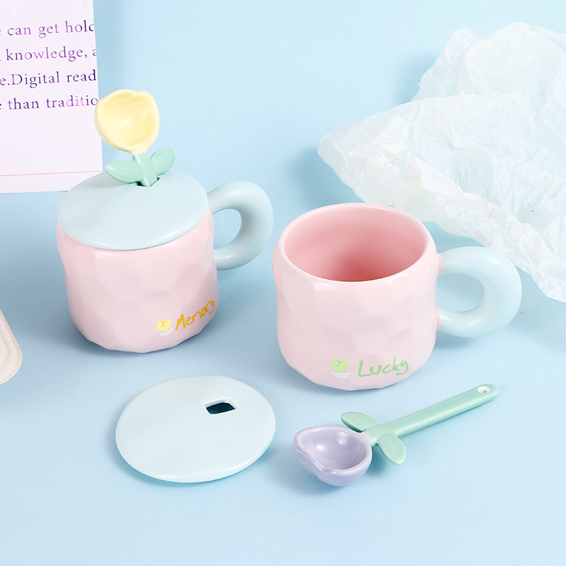 Small flower ceramic Cup (450mL)