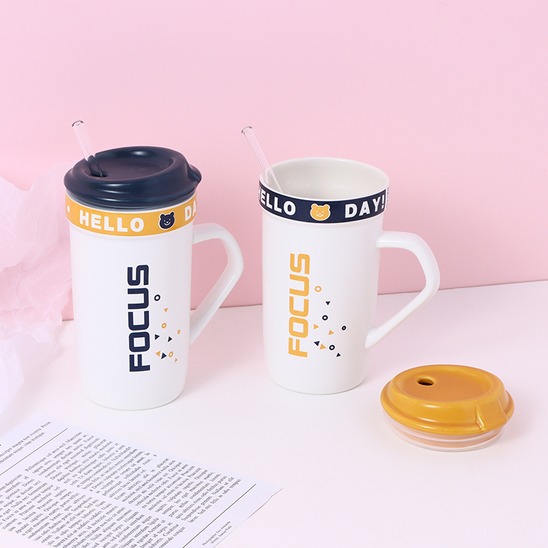 High Straw Ceramic Cup (490mL)