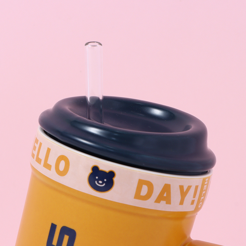 High Straw Ceramic Cup (490mL)
