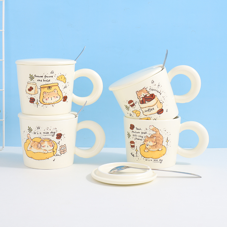 Cute Cat Ceramic Cup (360mL)