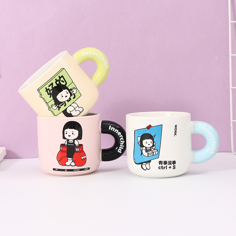 XIMIVOGUE_ Inner Child Co-branded Genuine Ceramic Cup (400mL