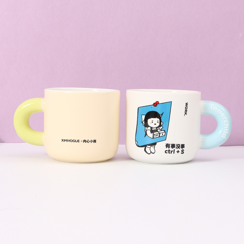 XIMIVOGUE_ Inner Child Co-branded Genuine Ceramic Cup (400mL