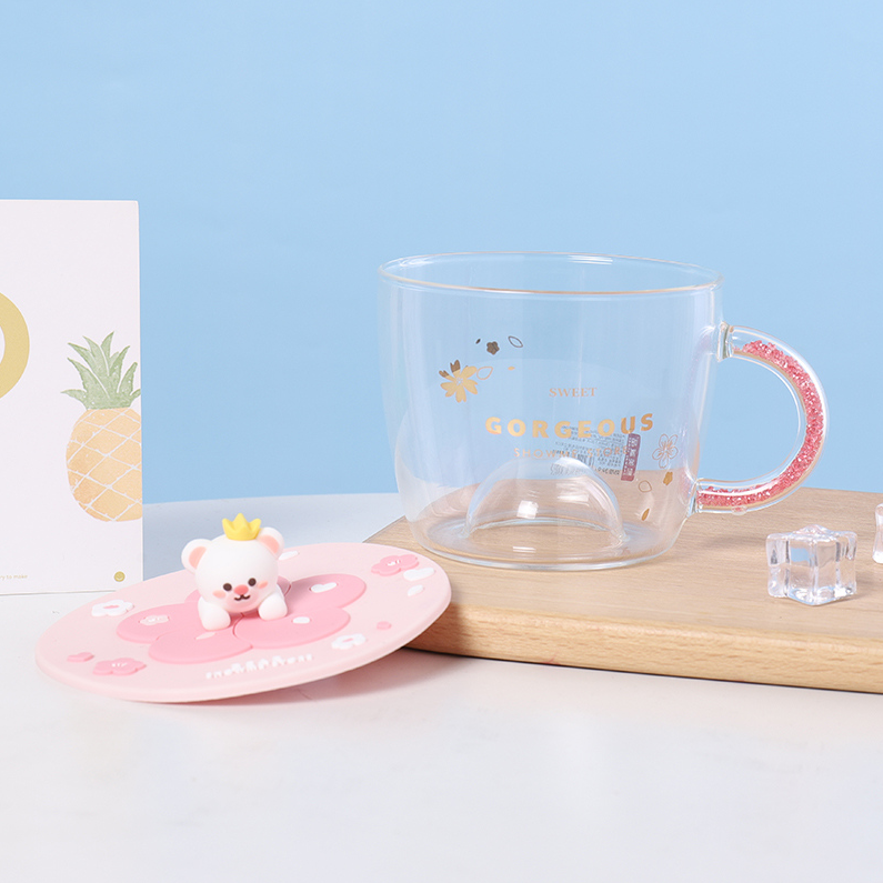 Sweet Pink Bear Series-Flower Paradise Glass(340ml)