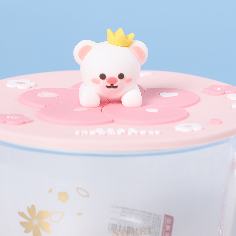 Sweet Pink Bear Series-Flower Paradise Glass(340ml)
